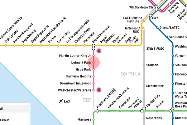 Leimert Park station map