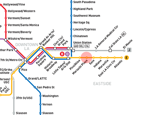 Mariachi Plaza station map