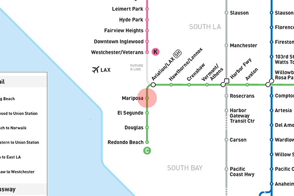 Mariposa station map