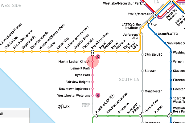 Martin Luther King Jr. station map