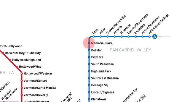 Memorial Park station map