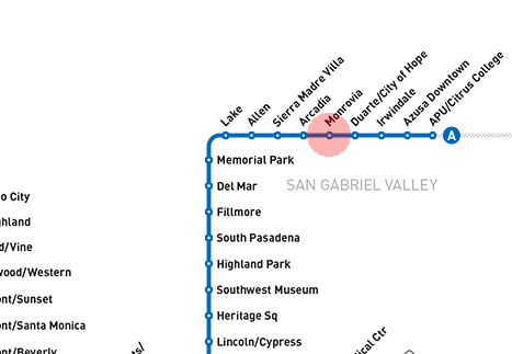 Monrovia station map