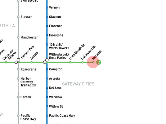 Norwalk station map