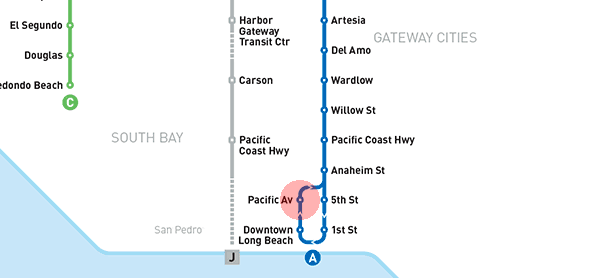 Pacific Avenue station map