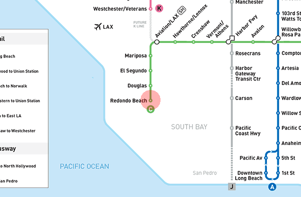 Redondo Beach station map