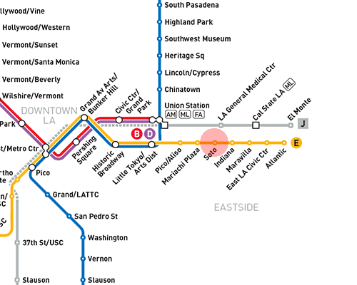 Soto station map