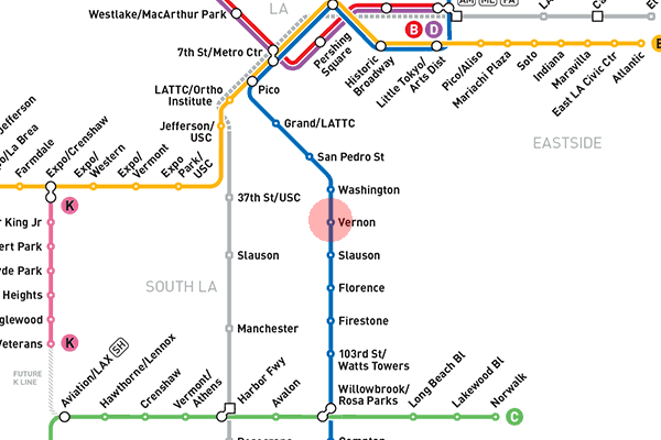 Vernon station map