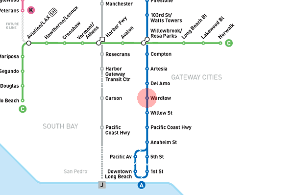 Wardlow station map
