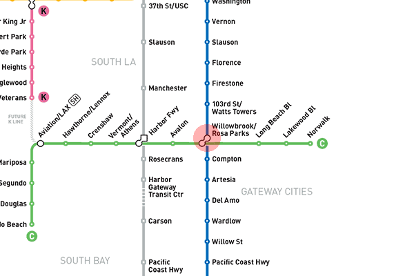 Willowbrook station map