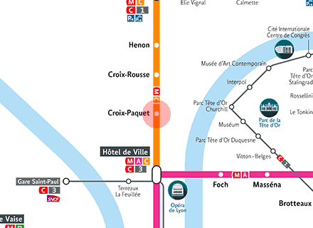 Croix-Paquet station map