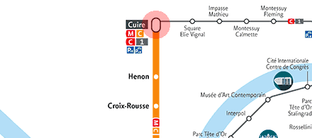 Cuire station map