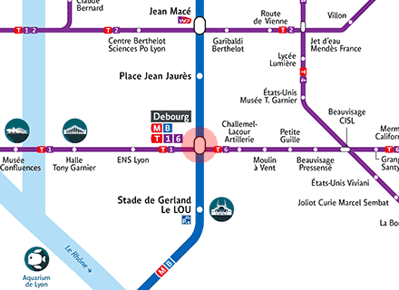 Debourg station map