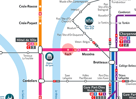 Foch station map