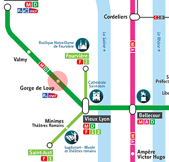 Gorge de Loup station map
