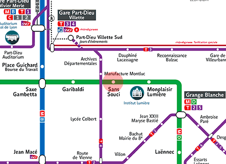Sans-Souci station map