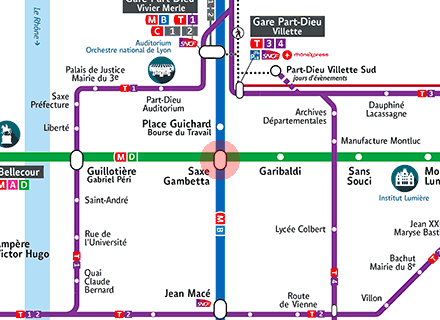 Saxe-Gambetta station map