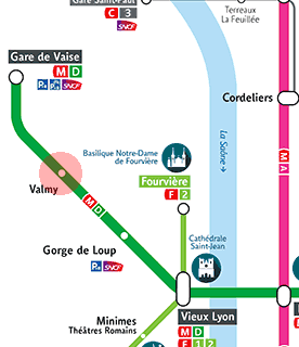 Valmy station map