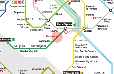Abrantes station map