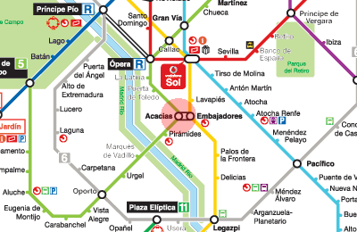 Acacias station map