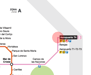 Aeropuerto T4 station map