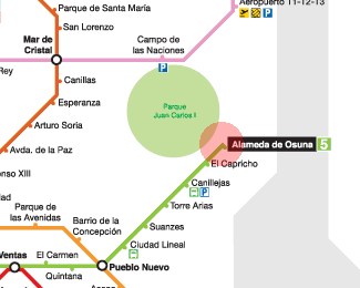 Alameda de Osuna station map