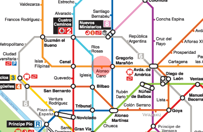 Alonso Cano station map