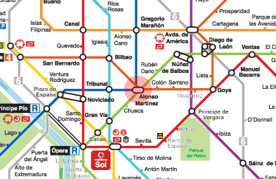 Alonzo Martinez station map