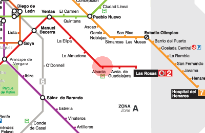 Alsacia station map