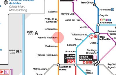 Antonio Machado station map