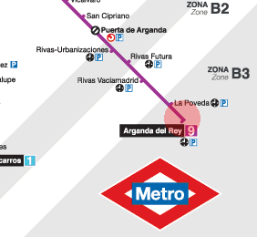Arganda del Rey station map
