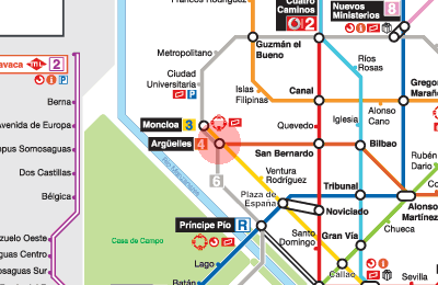 Arguelles station map