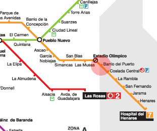 Barrio del Puerto station map