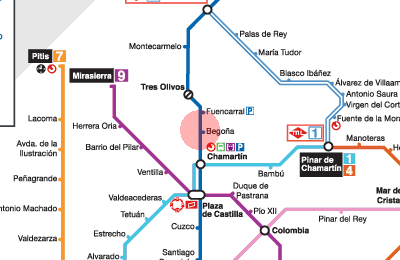 Begona station map