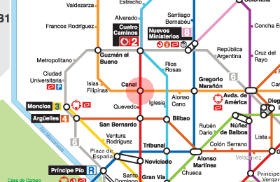 Canal station map
