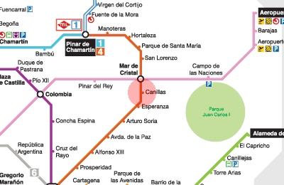 Canillas station map
