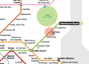 Canillejas station map