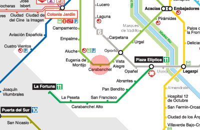 Carabanchel station map