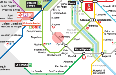Carpetana station map