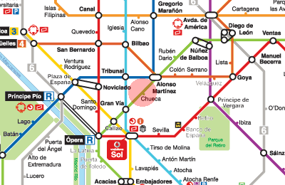 Chueca station map