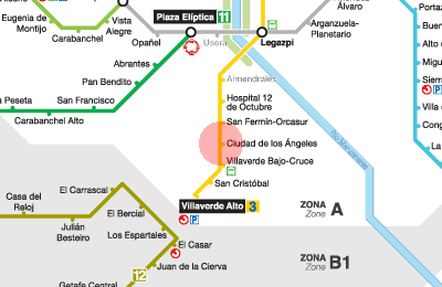 Ciudad de los Angeles station map