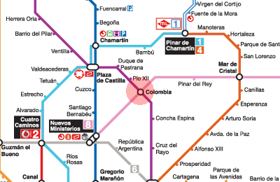 Colombia station map