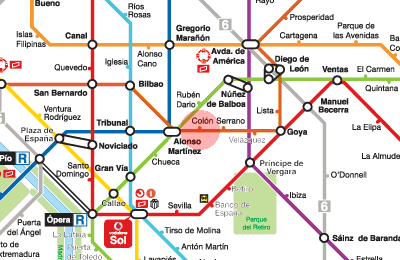 Colon station map