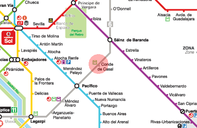 Conde de Casal station map