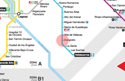 Congosto station map