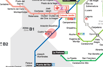 Cuatro Vientos station map