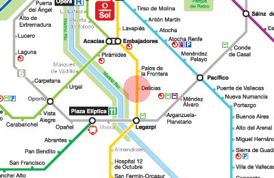 Delicias station map