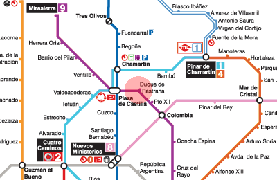 Duque de Pastrana station map