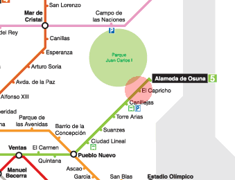 El Capricho station map