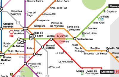El Carmen station map
