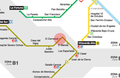El Carrascal station map